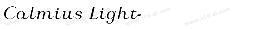 Calmius Light字体转换